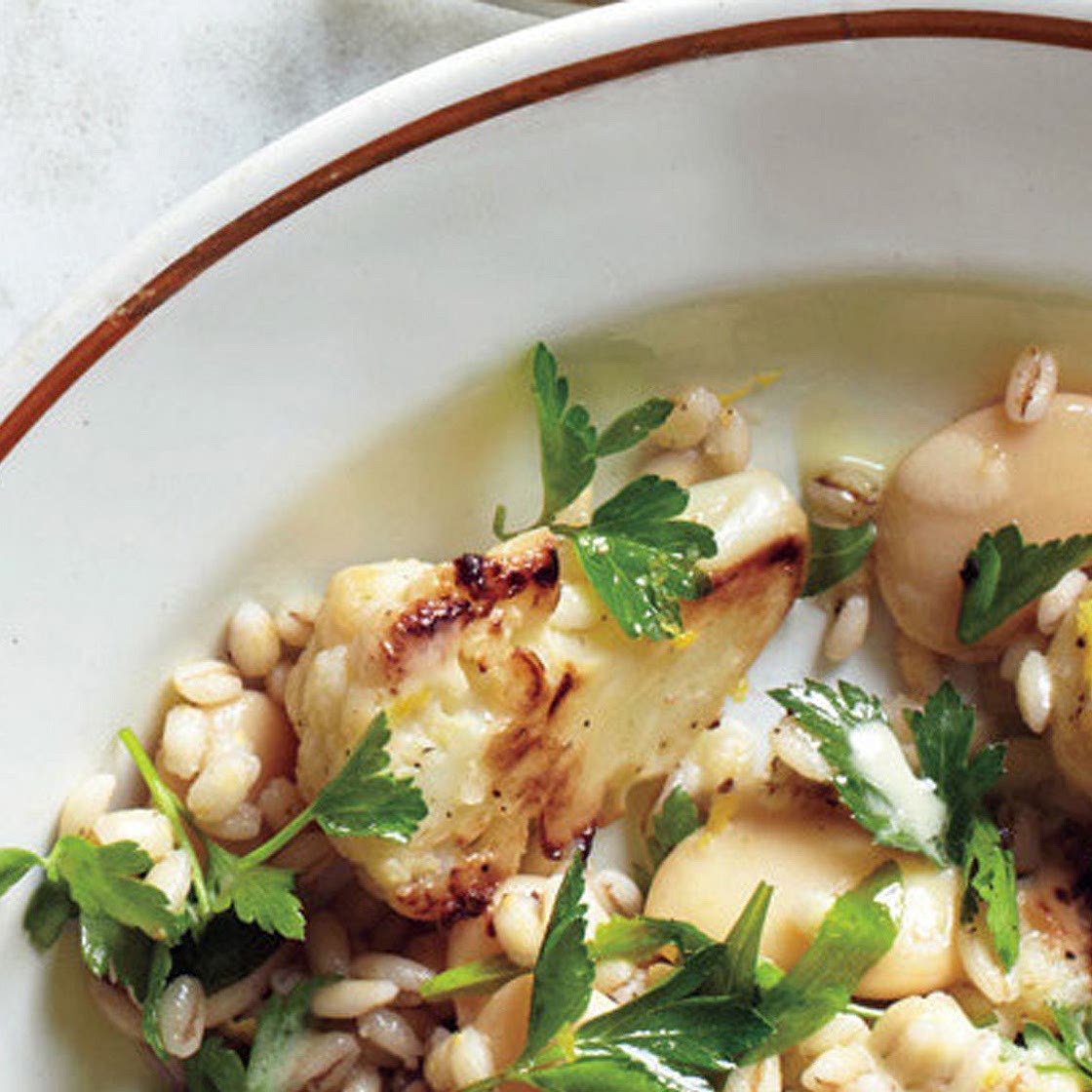 Warm Cauliflower and Herbed Barley Salad