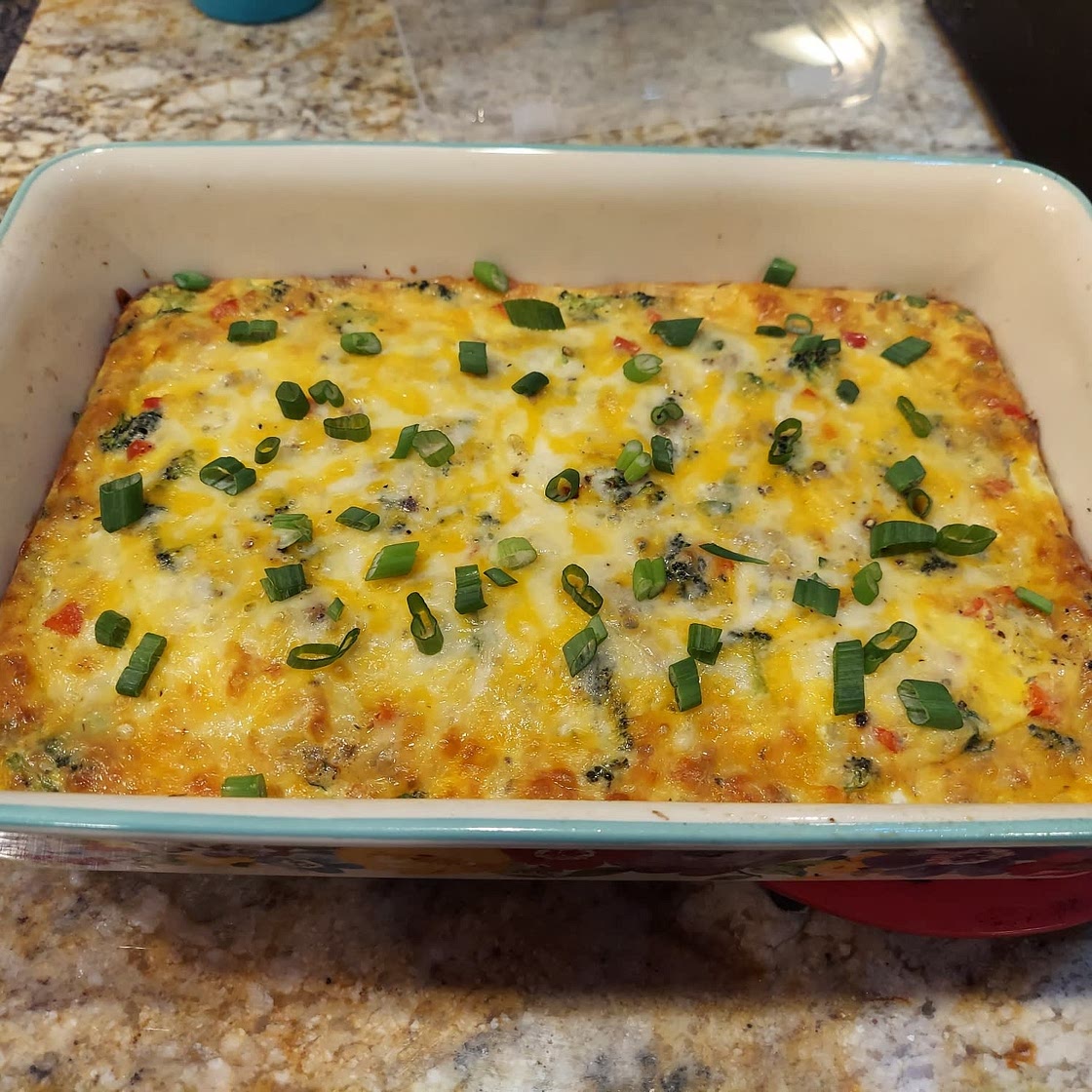 Sausage, Cheese and Veggie Breakfast Casserole