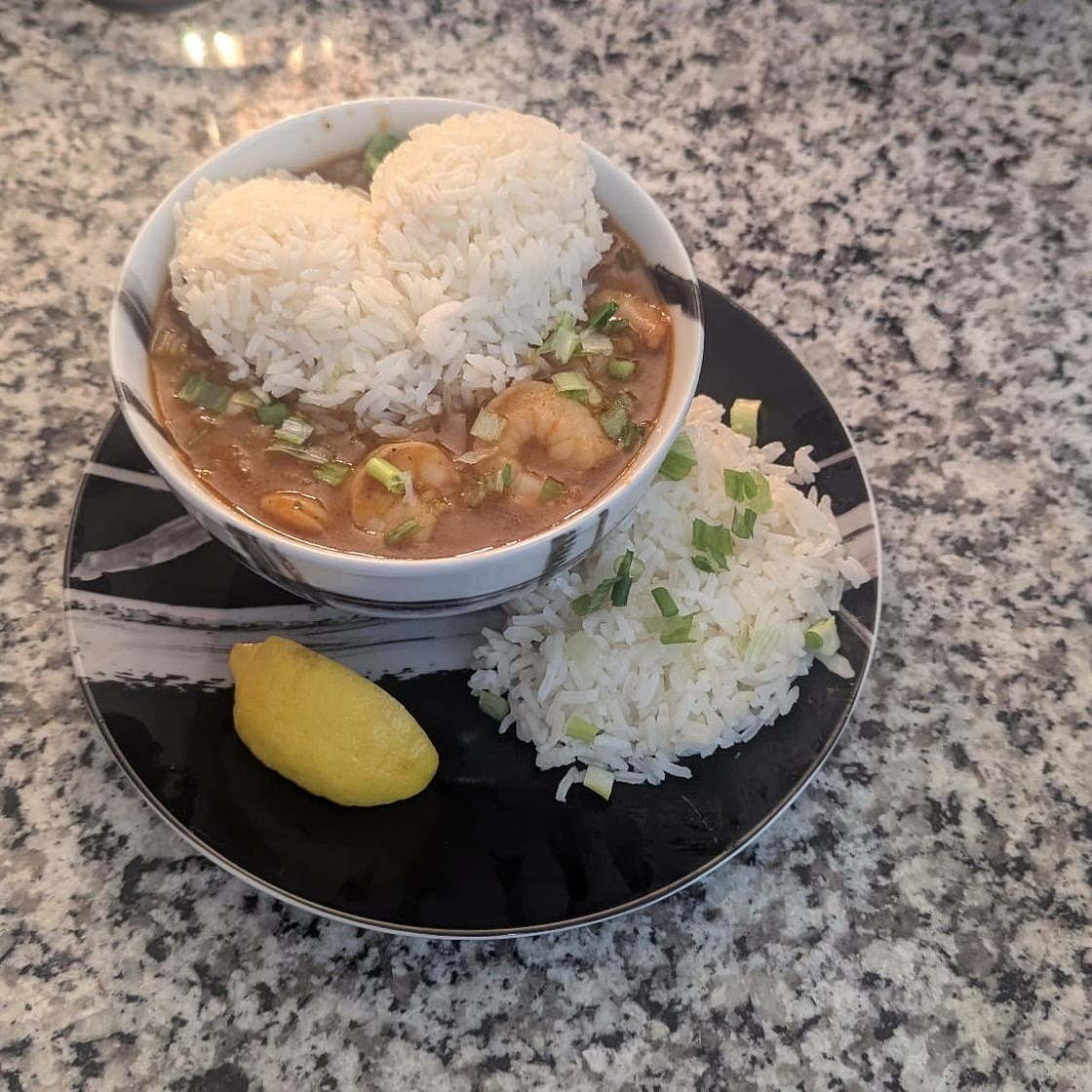 Louisiana-Style Shrimp Étoufée (Meal w/ rice)