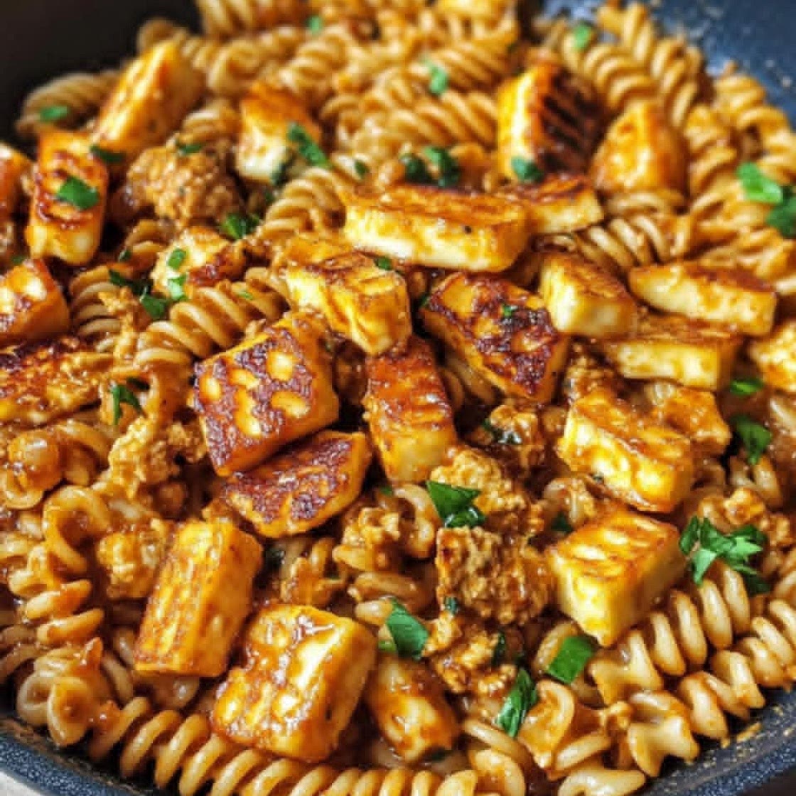 Hot Honey Halloumi Pasta