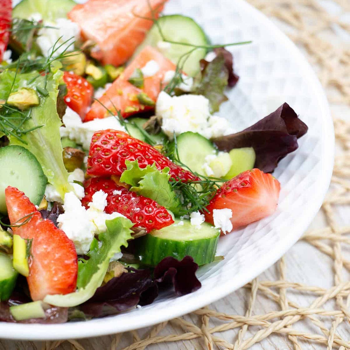 Strawberry and Feta Salad with Honey Dressing
