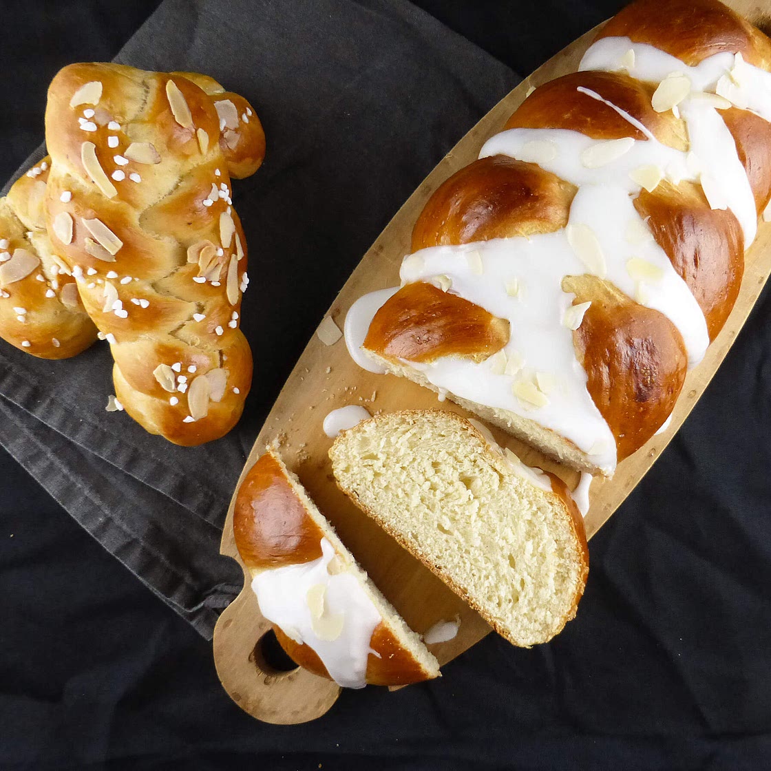 Spelt Cardamom Bread (made two ways)