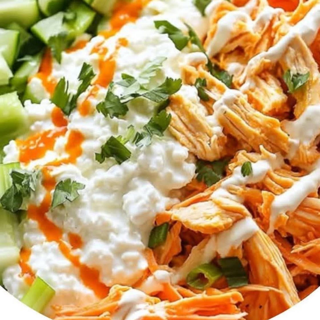 Buffalo Chicken Cottage Cheese Bowl