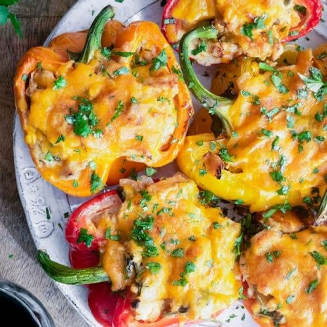 Keto Chicken Stuffed Peppers 