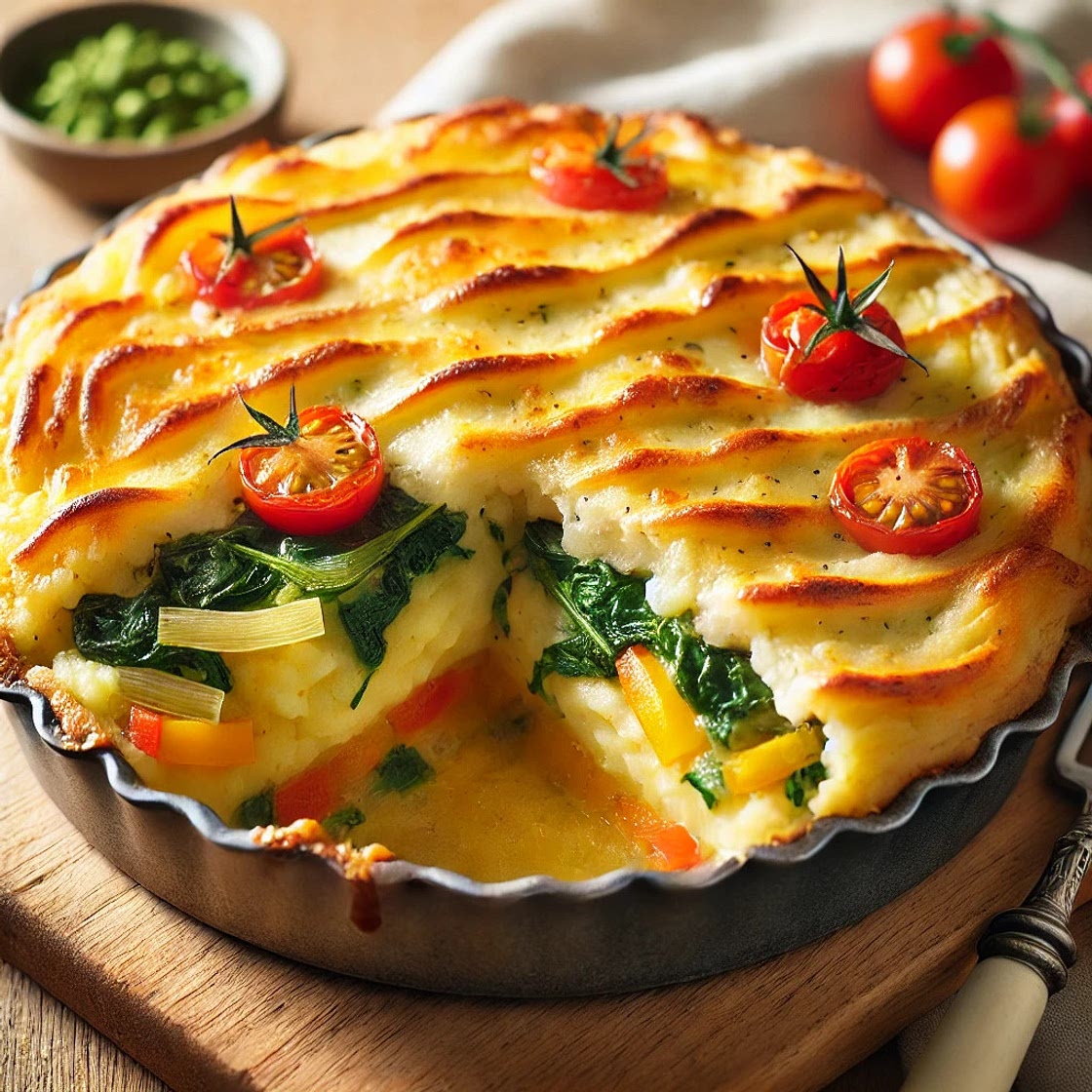 Quiche smashed potatoes et légumes