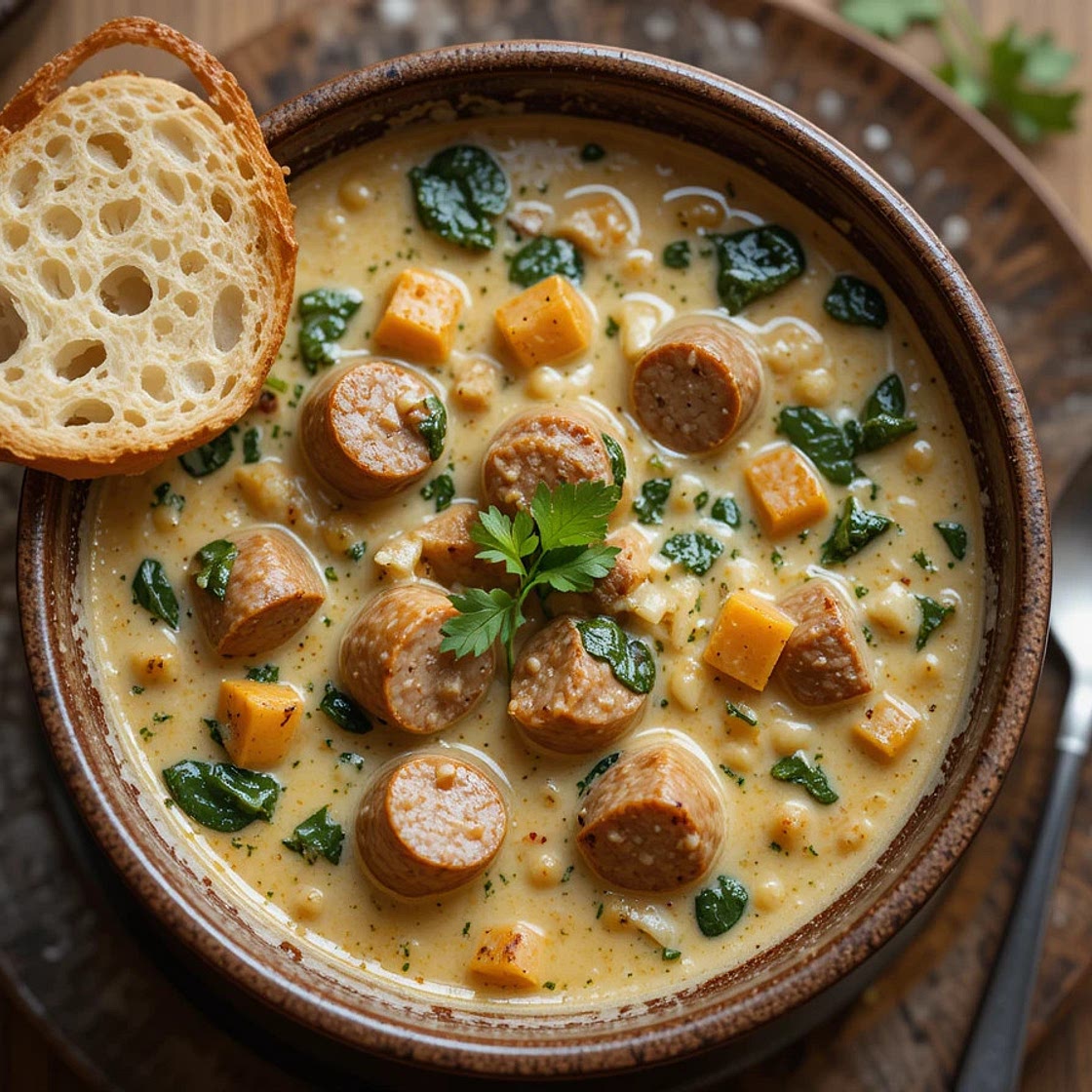 creamy parmesan italian sausage soup
