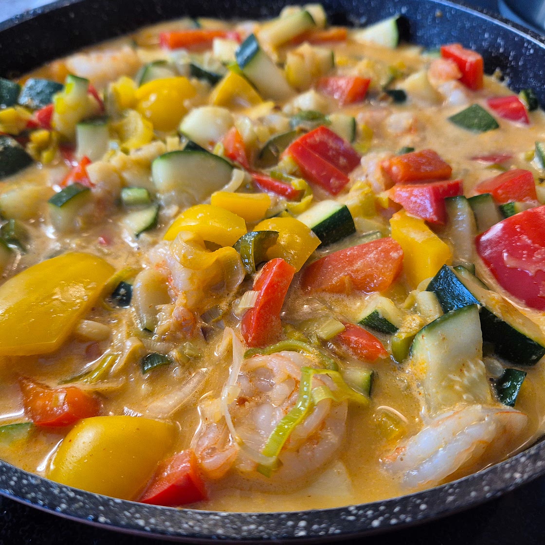 Scharfes Garnelen-Curry