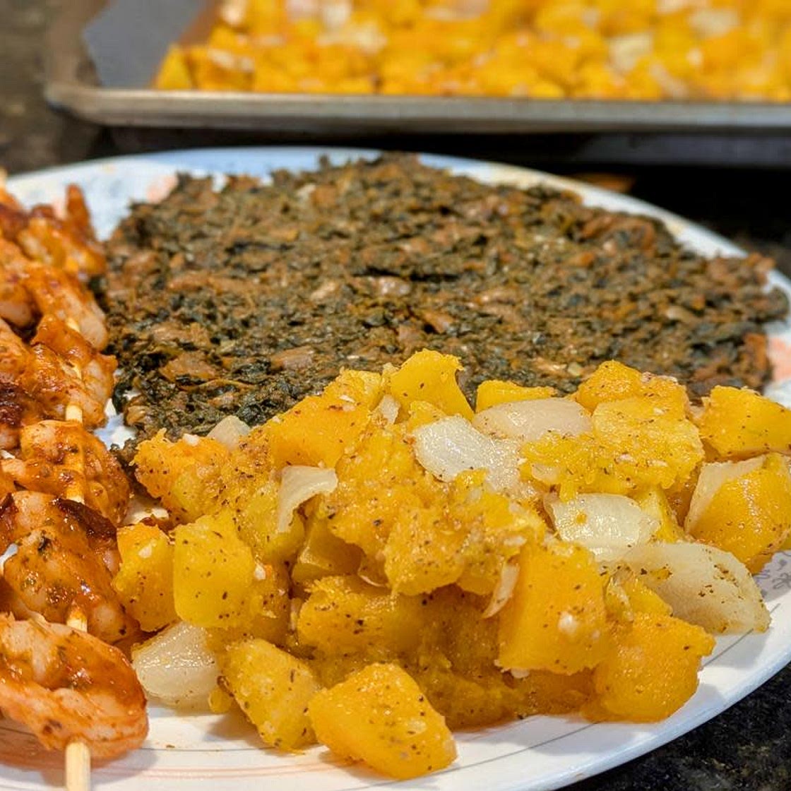 Roasted Butternut Squash with Onions