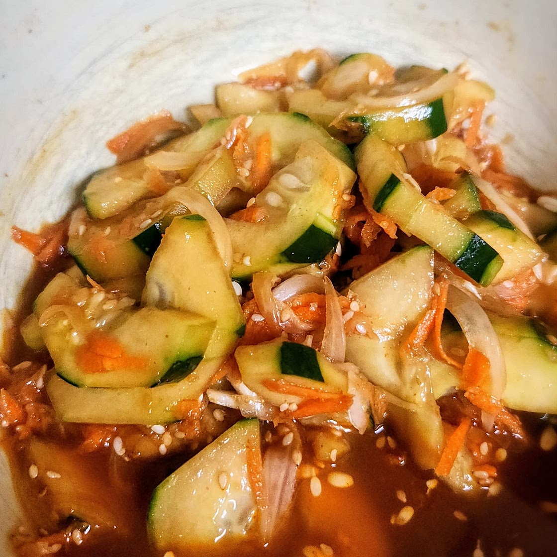 Spicy Cucumber Salad Side Dish