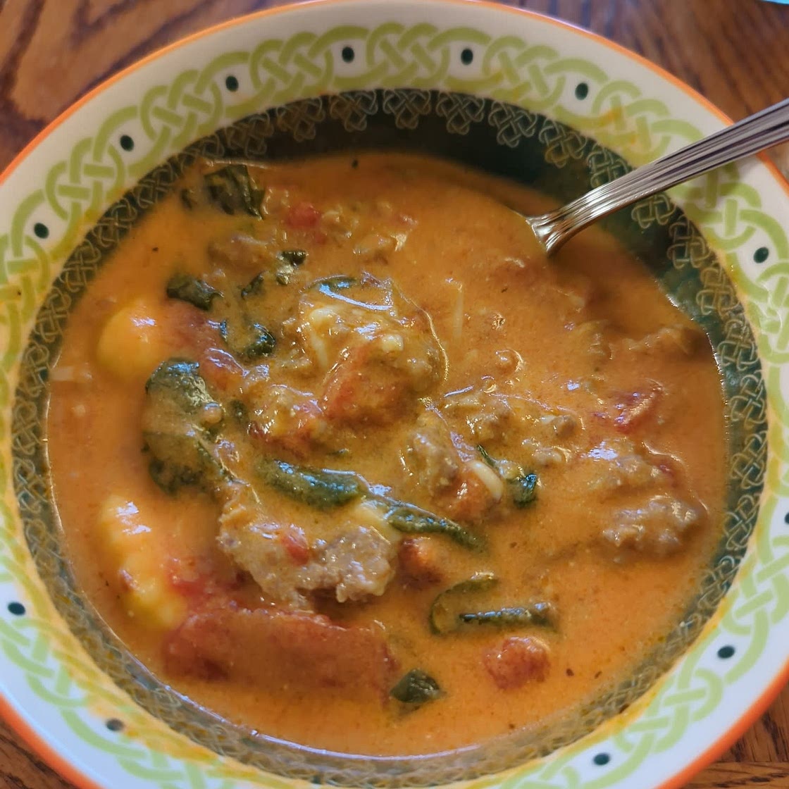 Crockpot Tortellini & Sausage Soup (Creamy & Delish!)