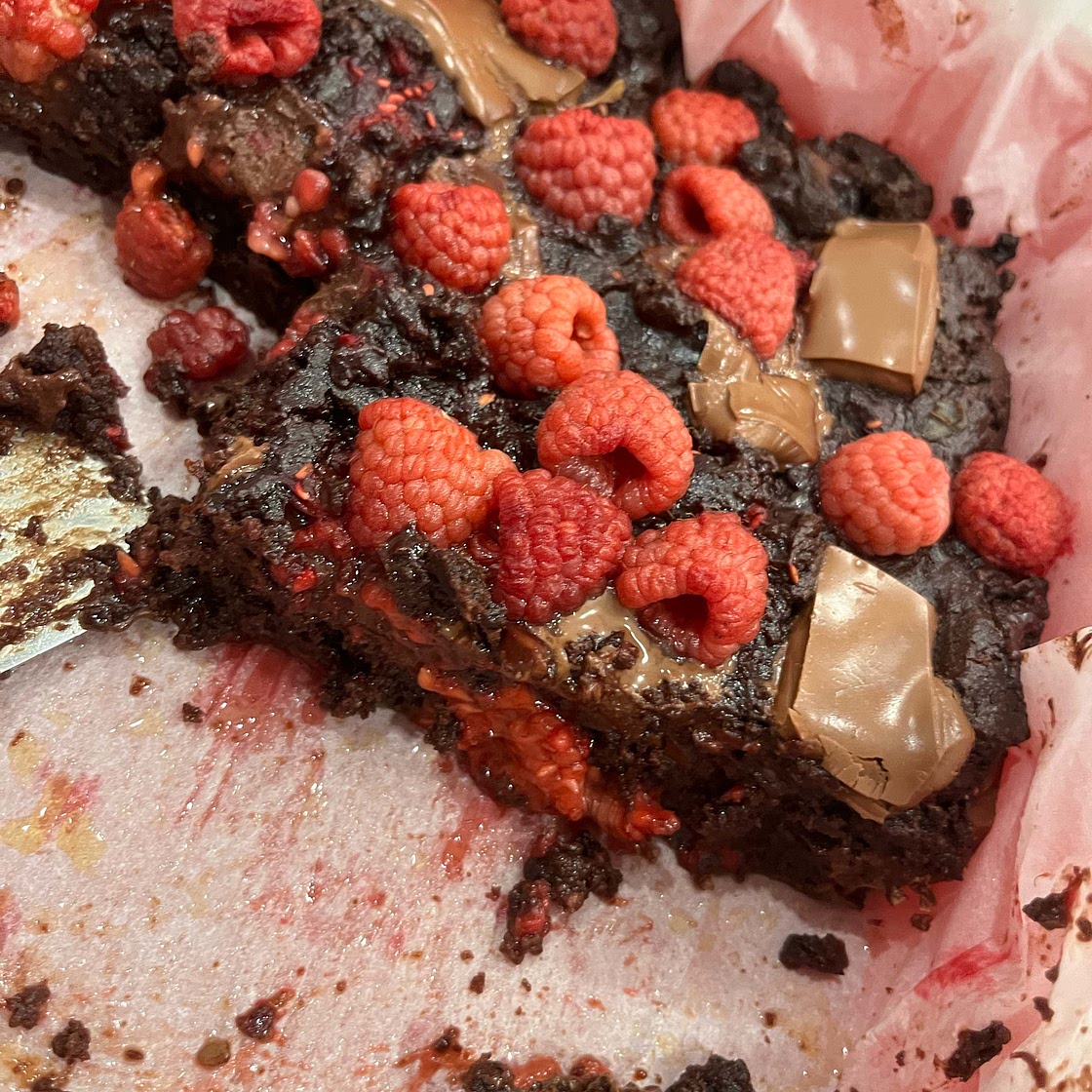 Fudgy Raspberry Brownies
