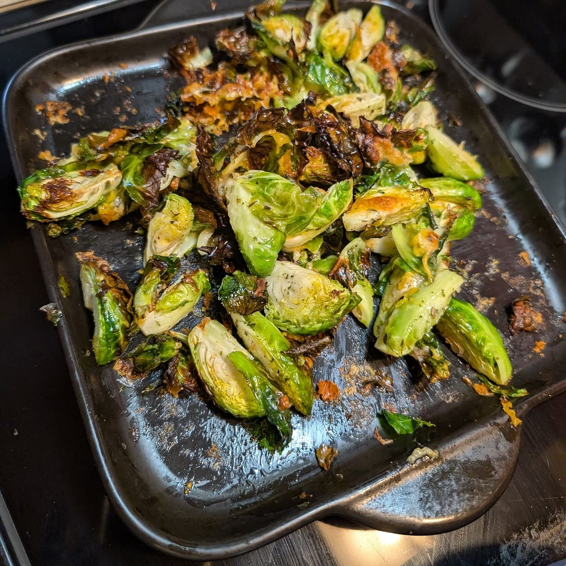 Air Fryer Balsamic Brussels Sprouts - Lovely Delites