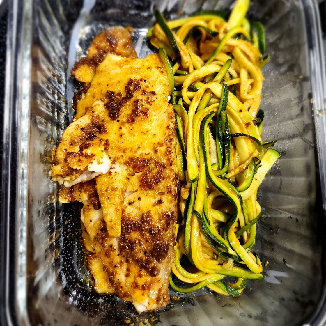 Blackened Tilapia with Zucchini Noodles