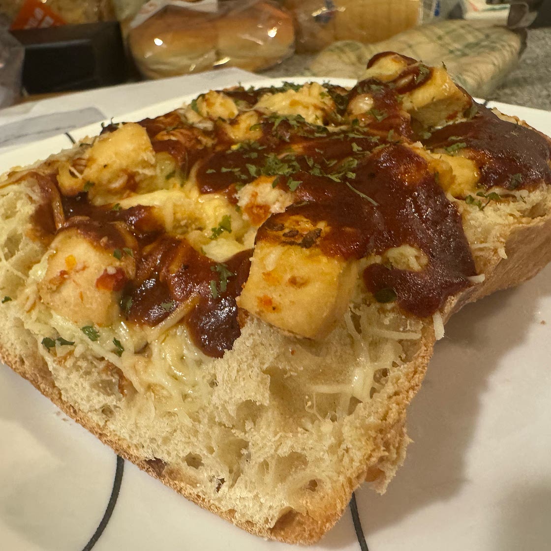 BBQ Chicken French Bread Pizza