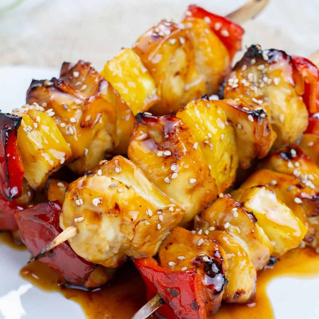 Teriyaki Chicken Skewers With Pineapple