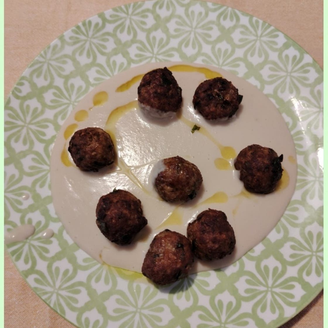 Polpette con crema di cannellini