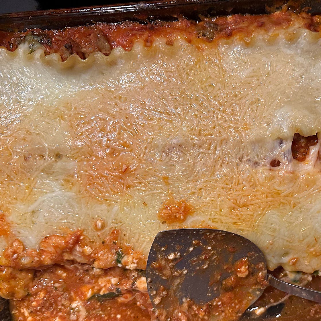 Meaty Lasagna with Cottage Cheese