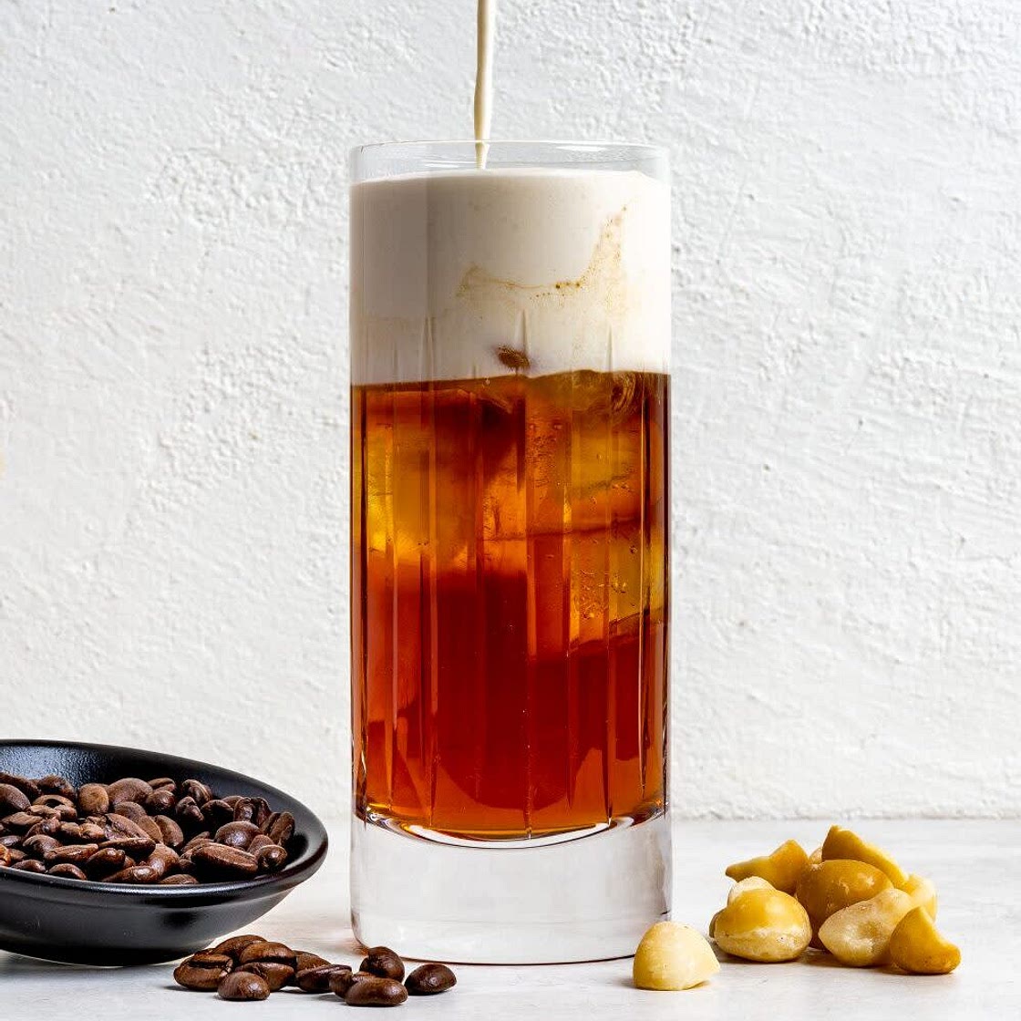 Macadamia foam iced latte