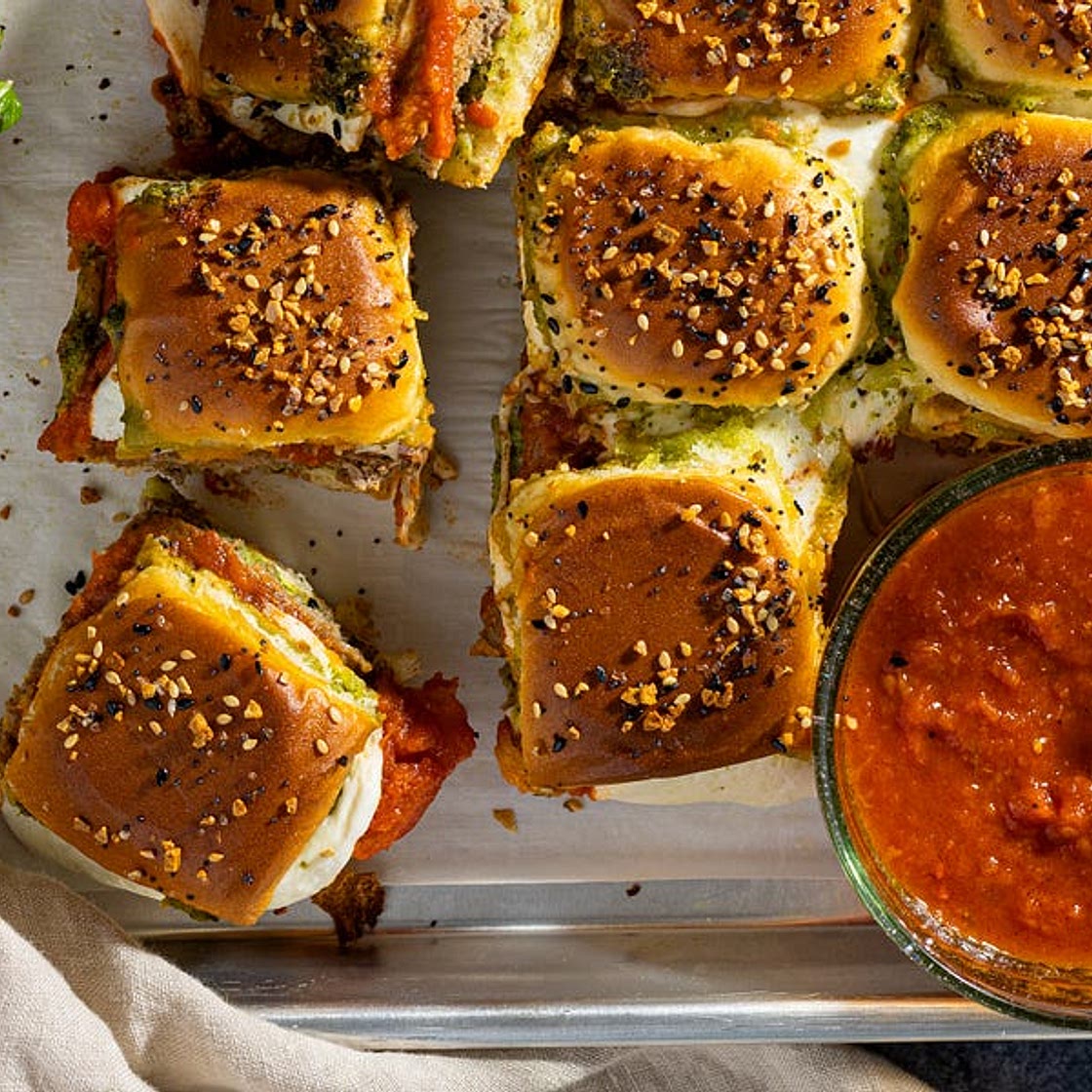 messy meatball sliders