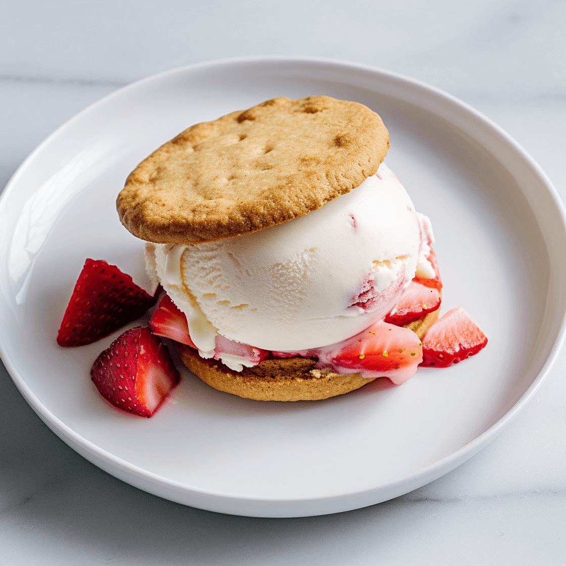 Strawberry Shortcake Ice Cream Sandwiches