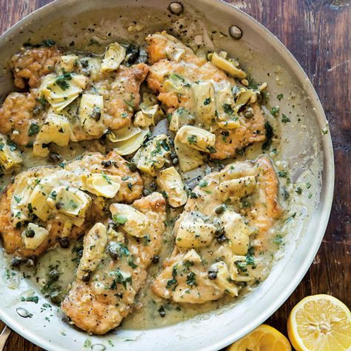 Chicken Piccata with Artichokes