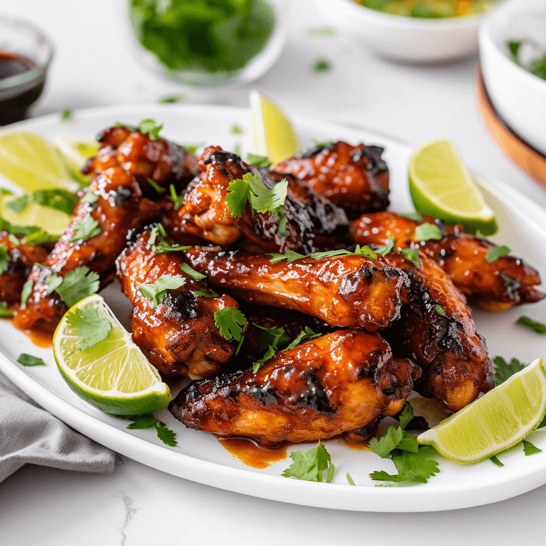 BBQ Pineapple & Jalapeño Glazed Chicken Wings