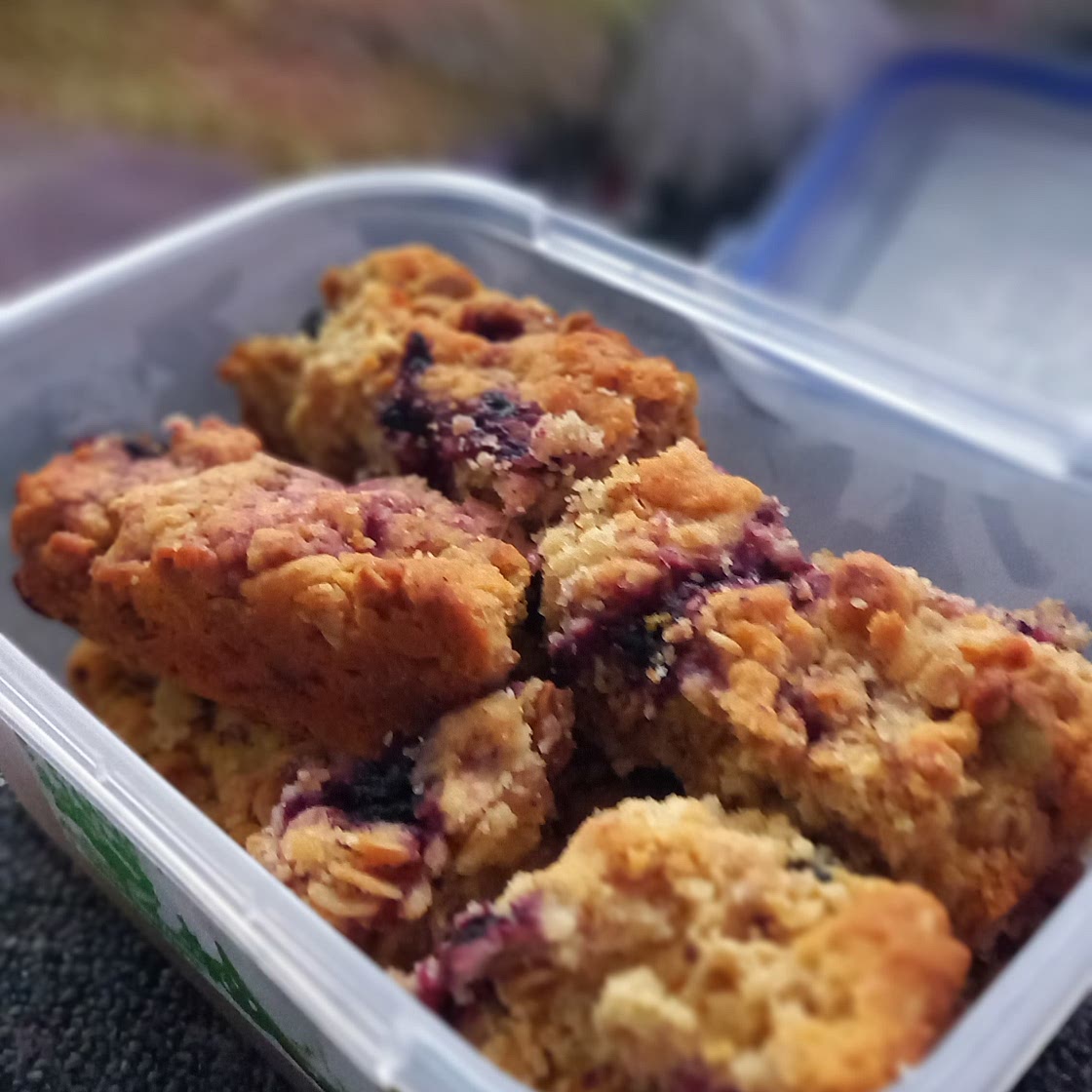 Oat and blackberry muesli bar