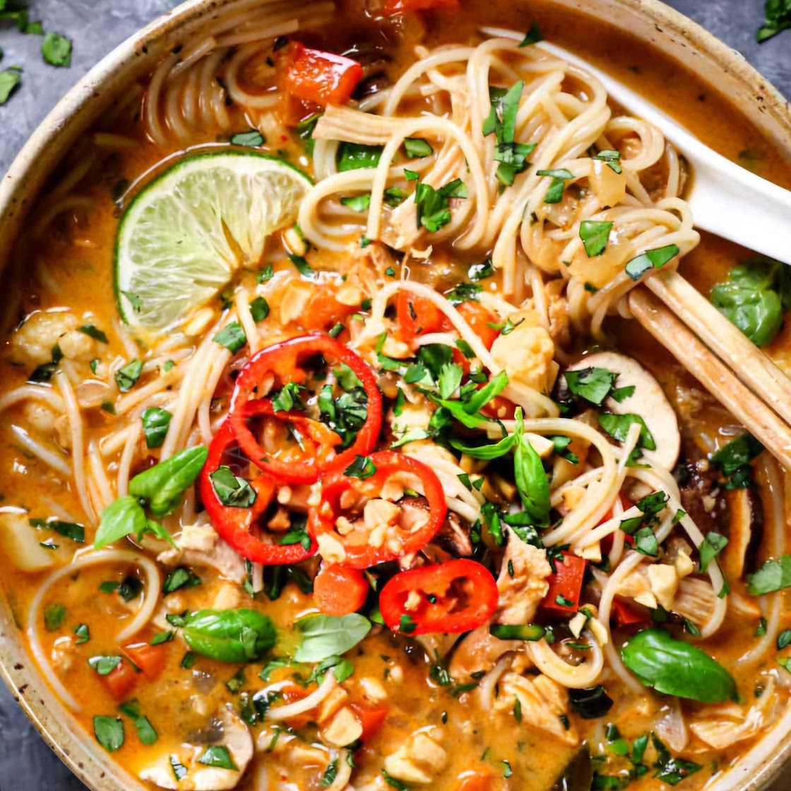 Vegetable protein soup