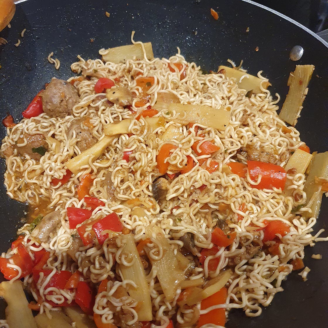 Homemade Asian Meatball Pot Noodles