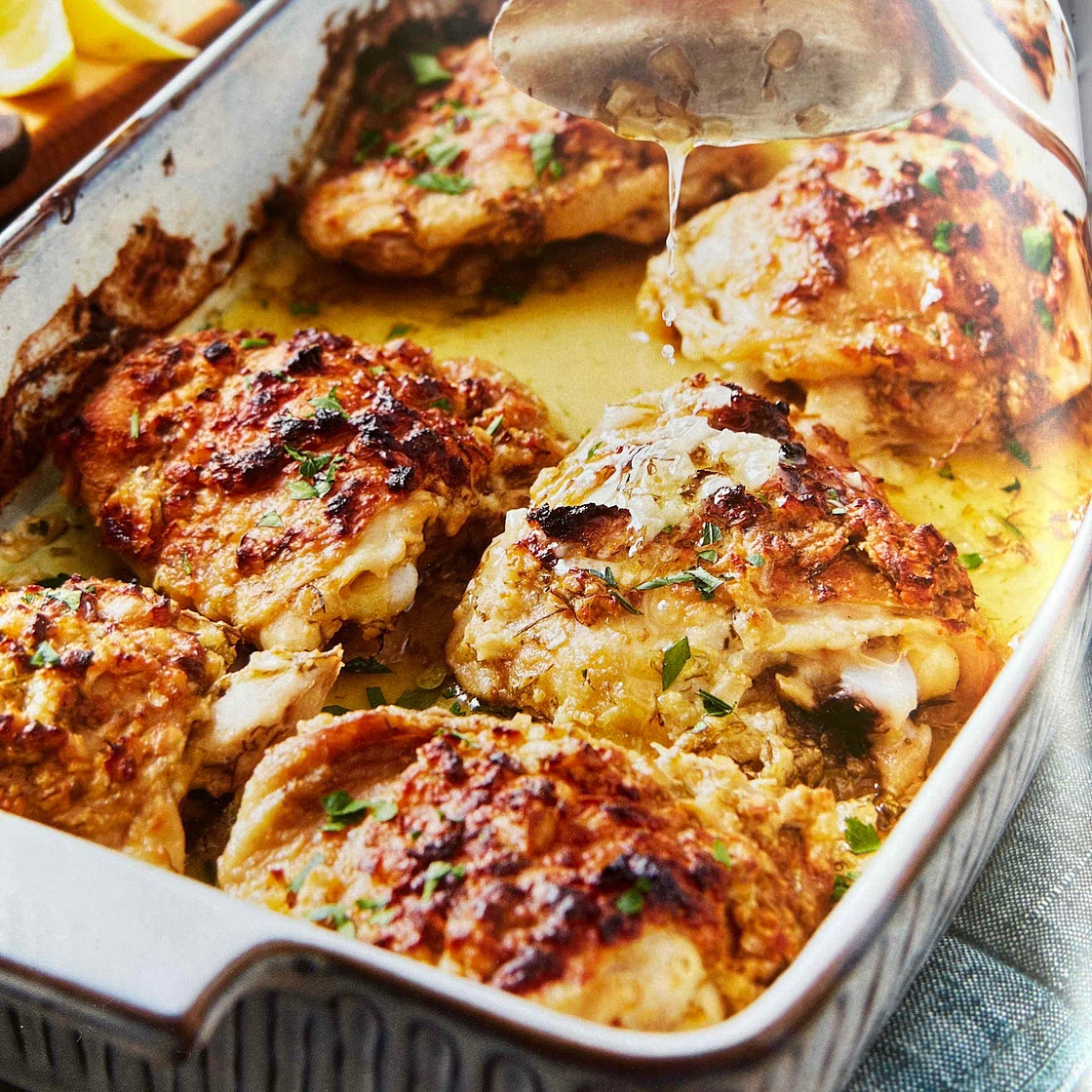 Shred - One Dish Lemony Chicken Bake