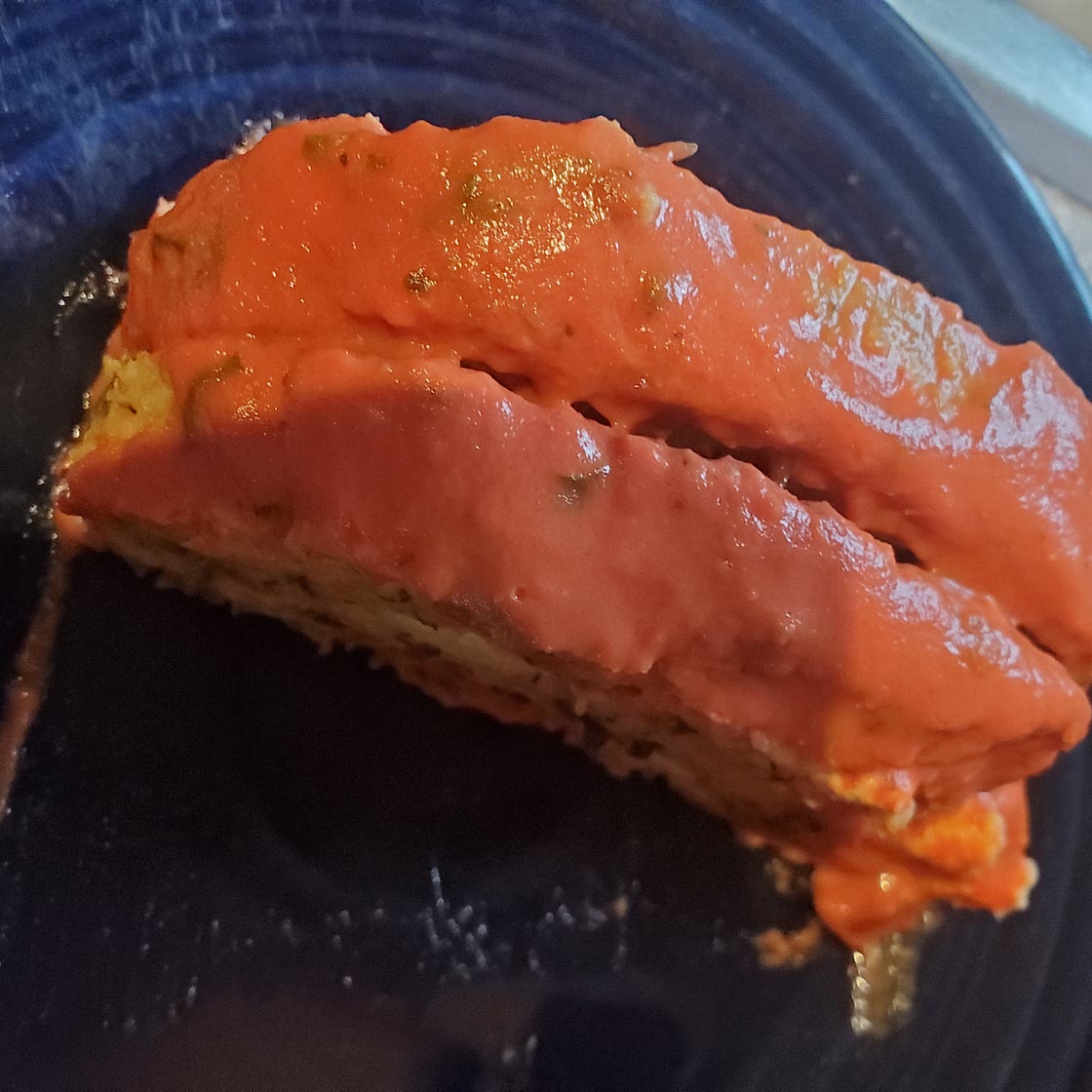 Chicken Feta Meatloaf w/ tomato cream sauce
