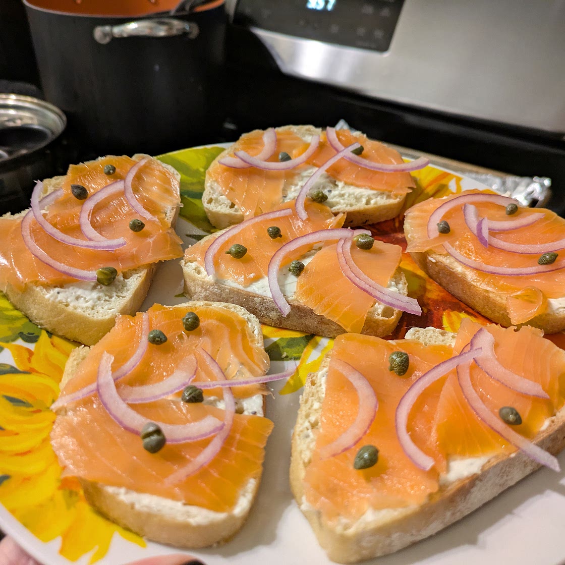 Smoked Salmon Crostinis