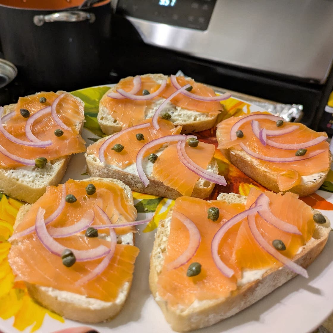 Smoked Salmon Crostinis