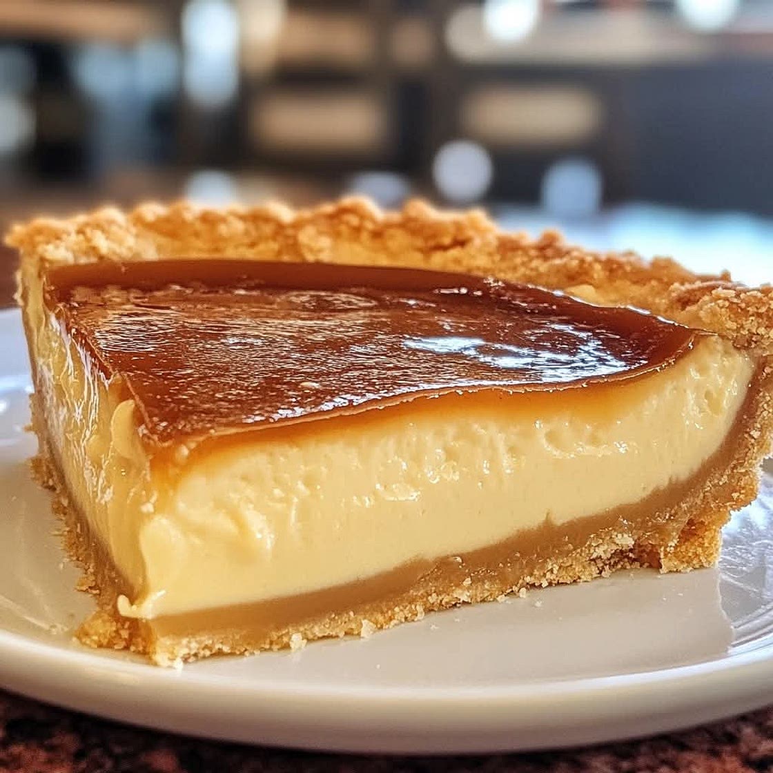Creamy Caramel Custard Pie Recipe