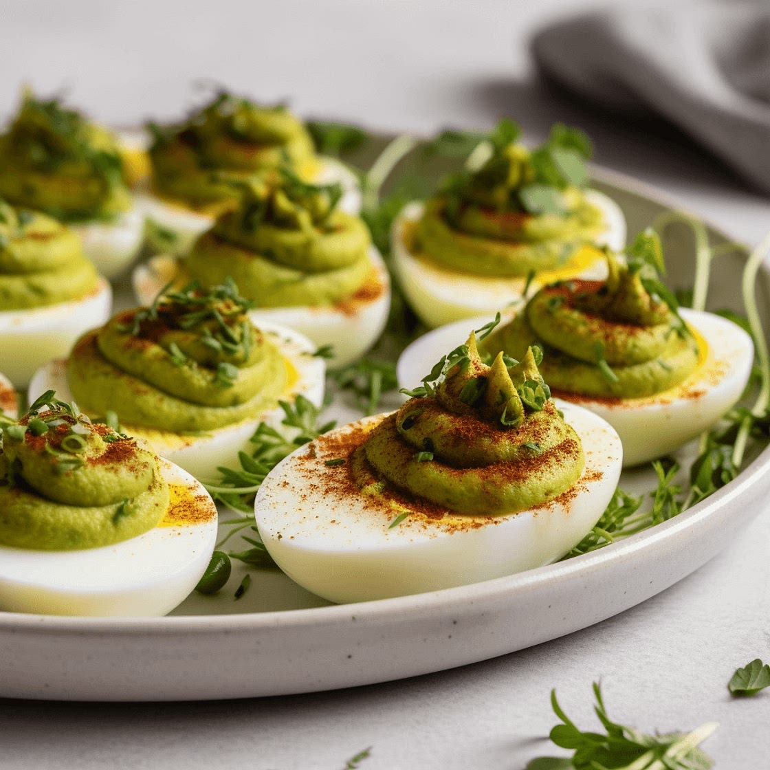 Deviled Eggs with Herb Pesto