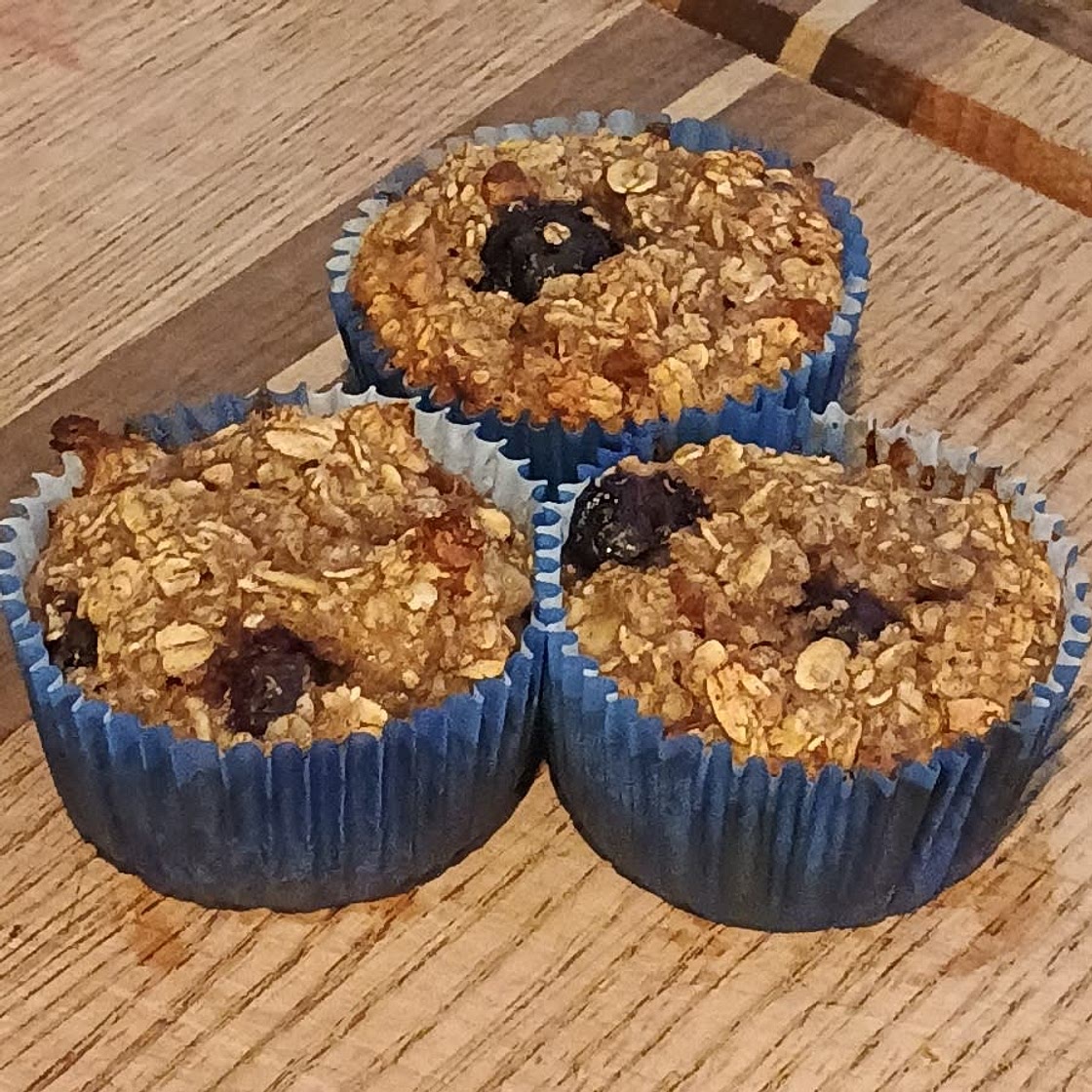 Baked Blueberry & Banana-Nut Oatmeal Cups