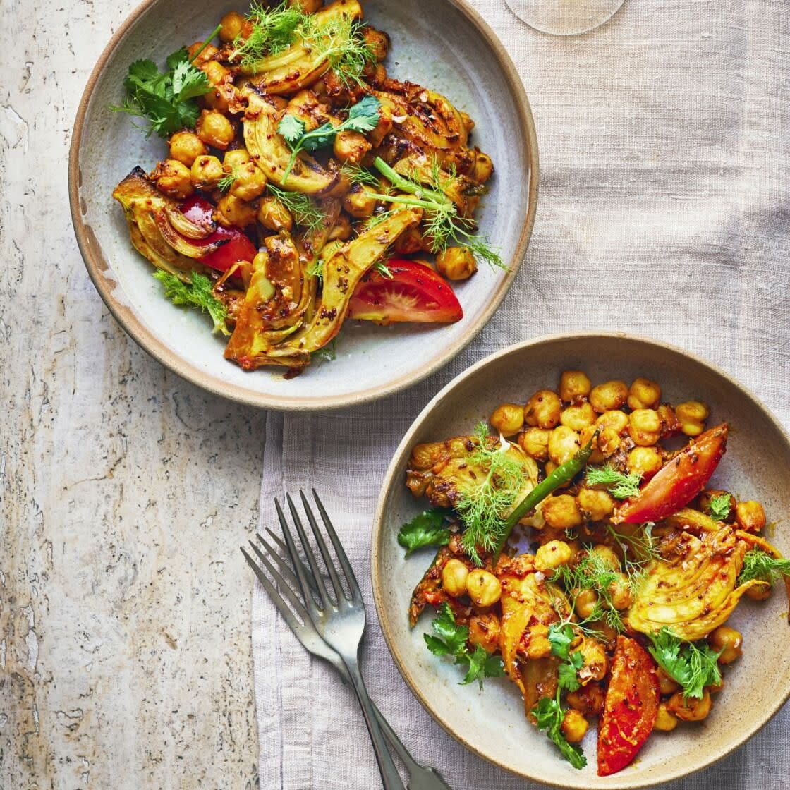Tangy chickpeas with fresh fennel