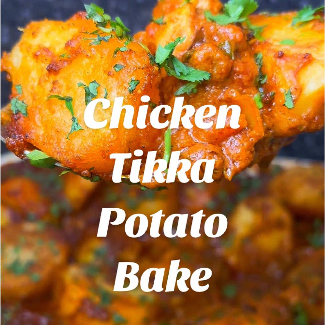 Simple Chicken Tikka Potato Bake
