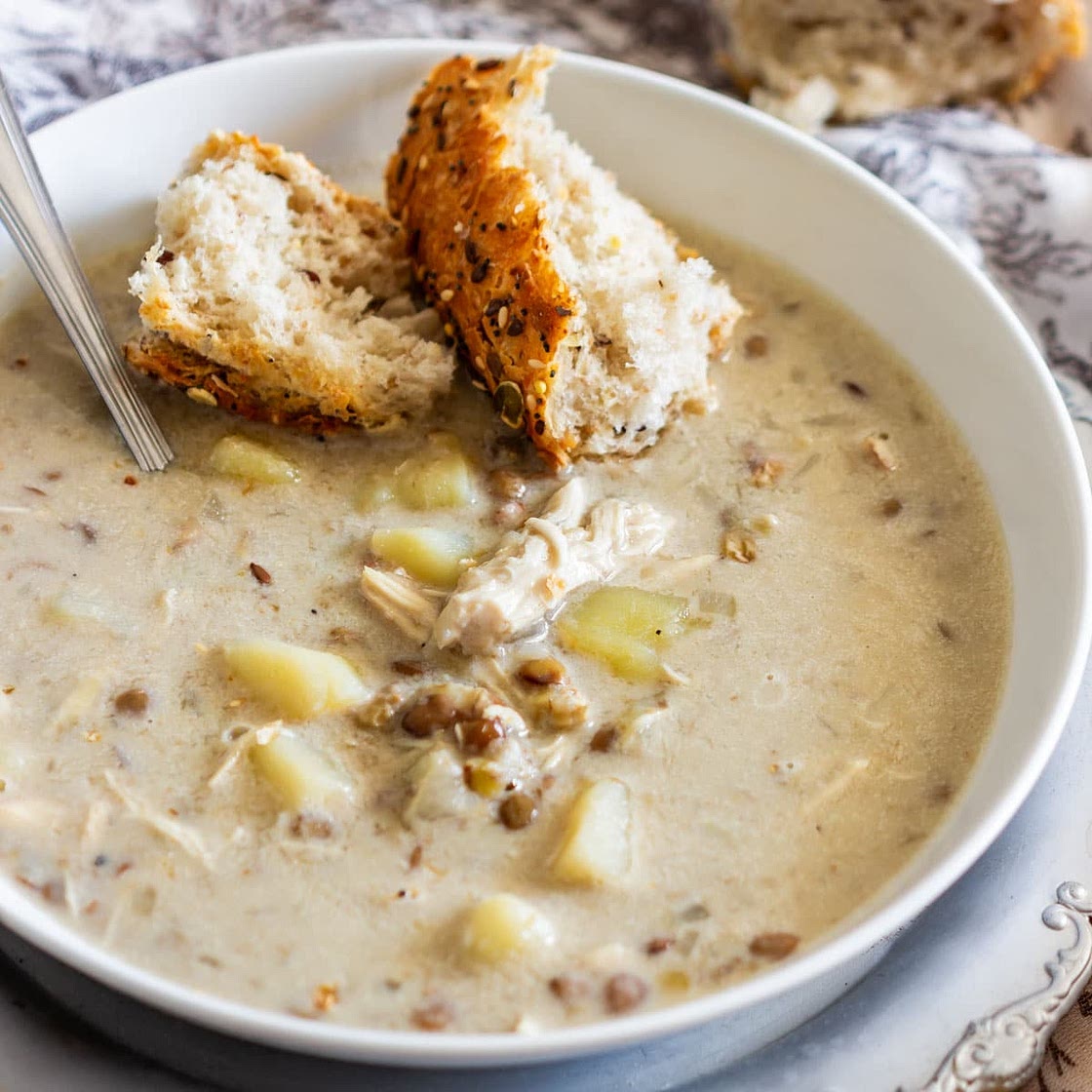 Instant Pot Chicken Lentil Soup Recipe
