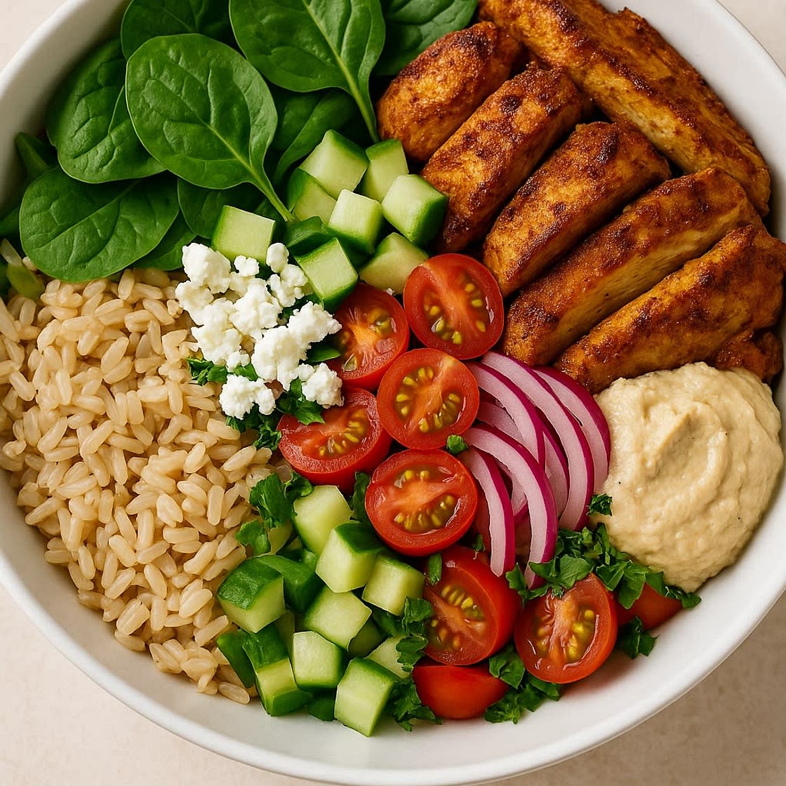 Mediterranean Chicken Shawarma Bowl