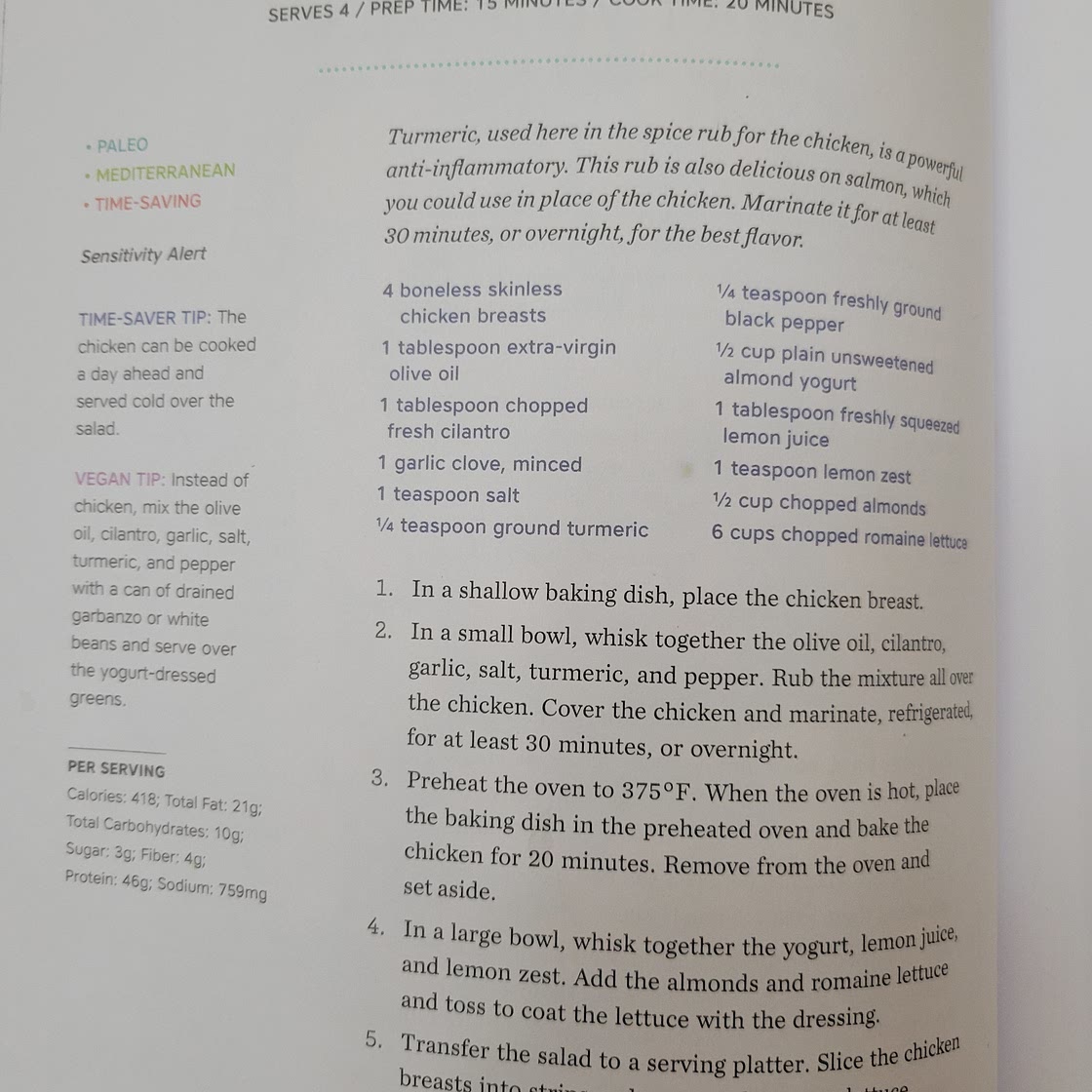 Turmeric chicken salad (160)