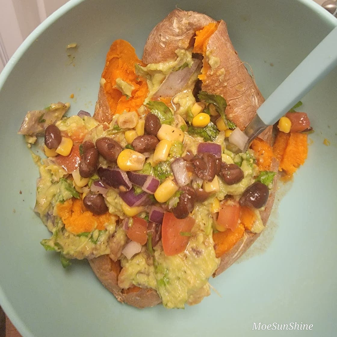 Black Bean Taco Stuffed Sweet Potatoes