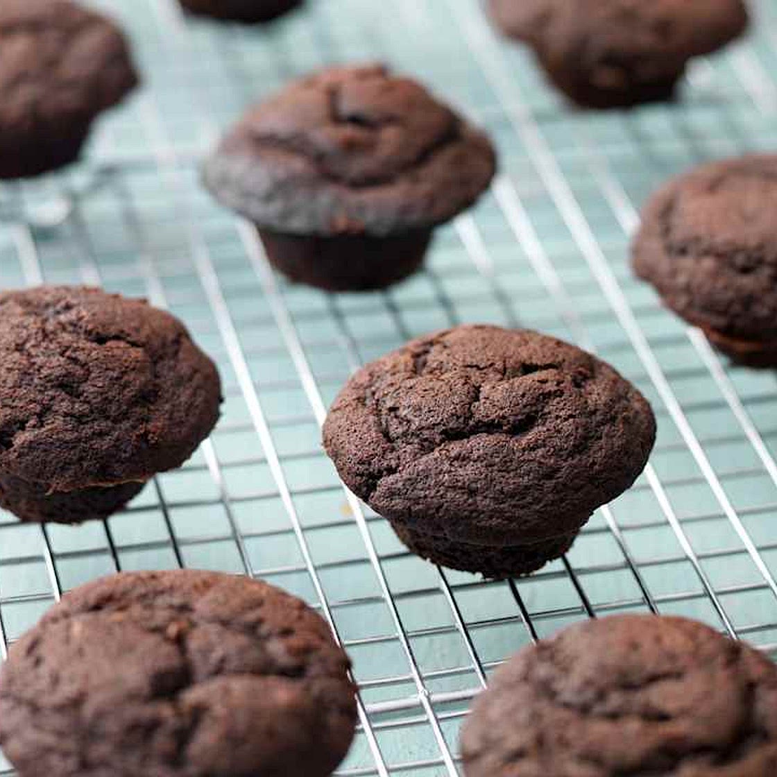 Mini Double Chocolate Muffins
