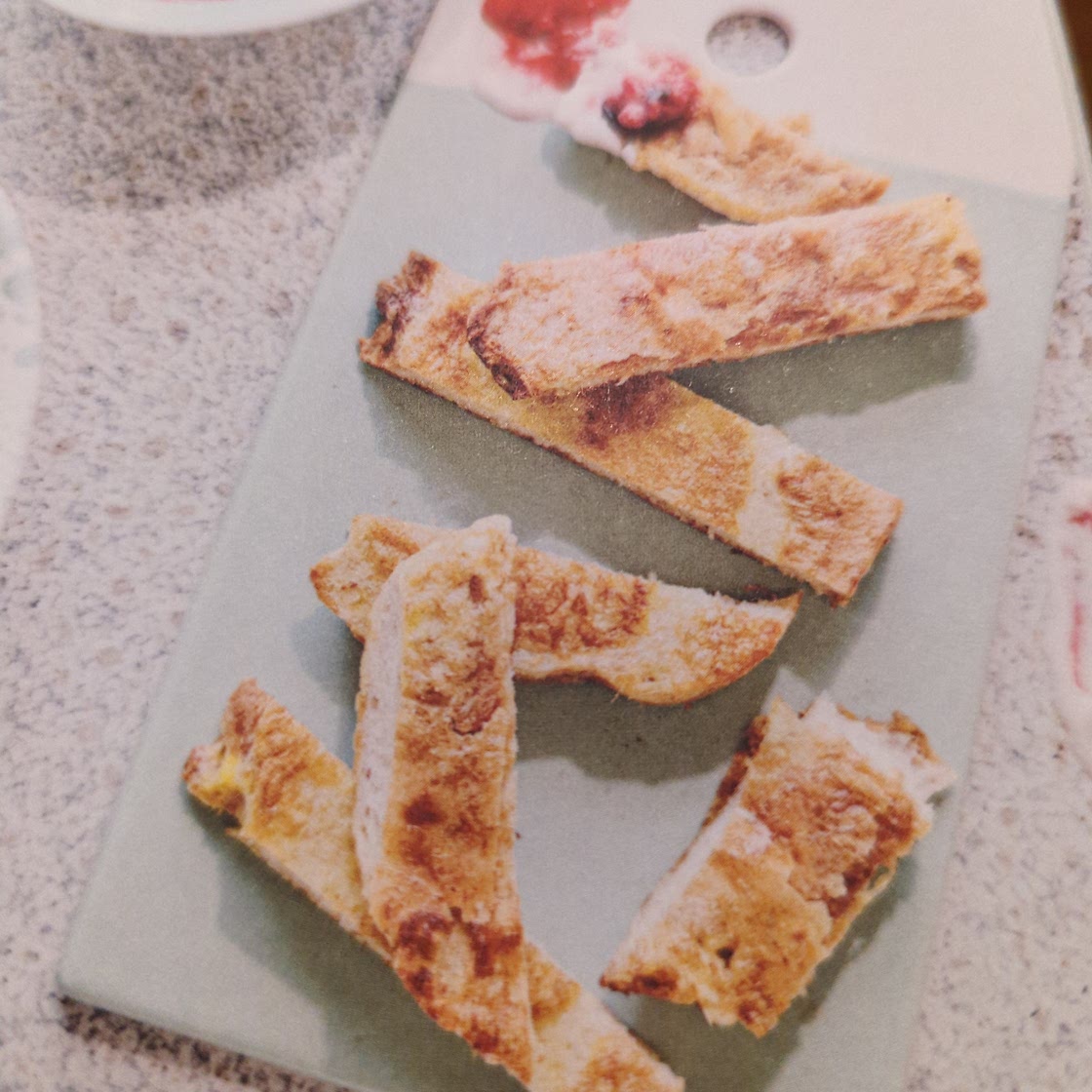 Nutty french toast (eggy bread w peanut butter)