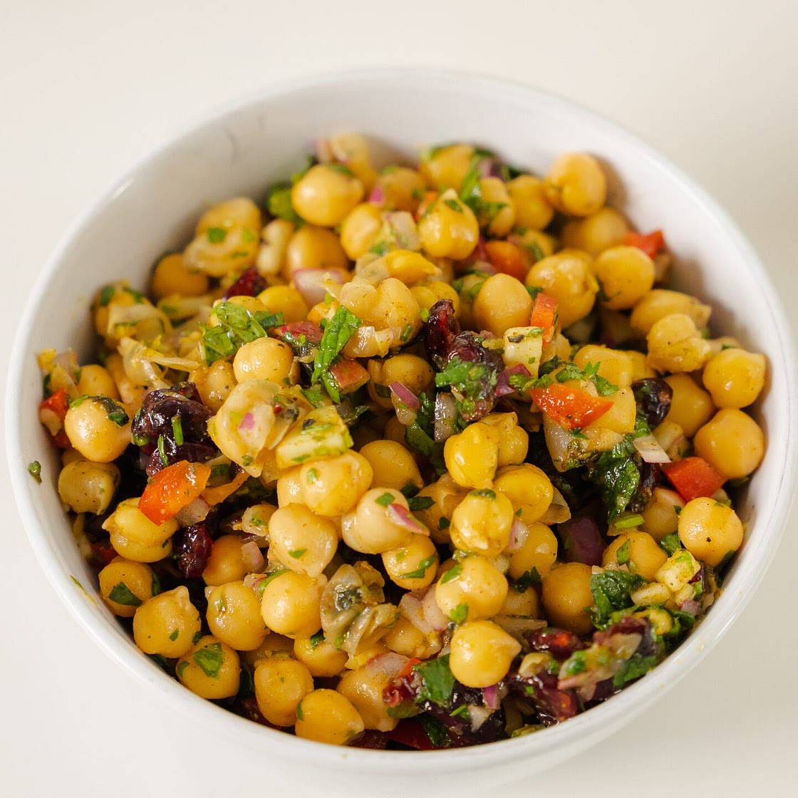 Moroccan spiced chickpea salad