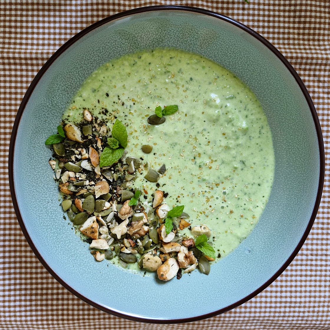 🌱 Gaspacho  | Petits pois, concombre & menthe