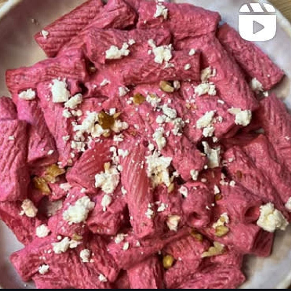 Rote Beete Feta Pasta 