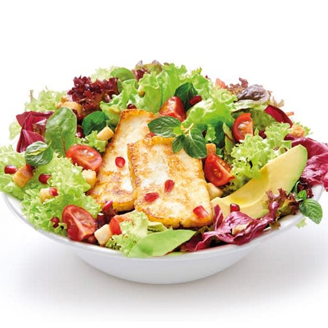 Avocado Halloumi Salad