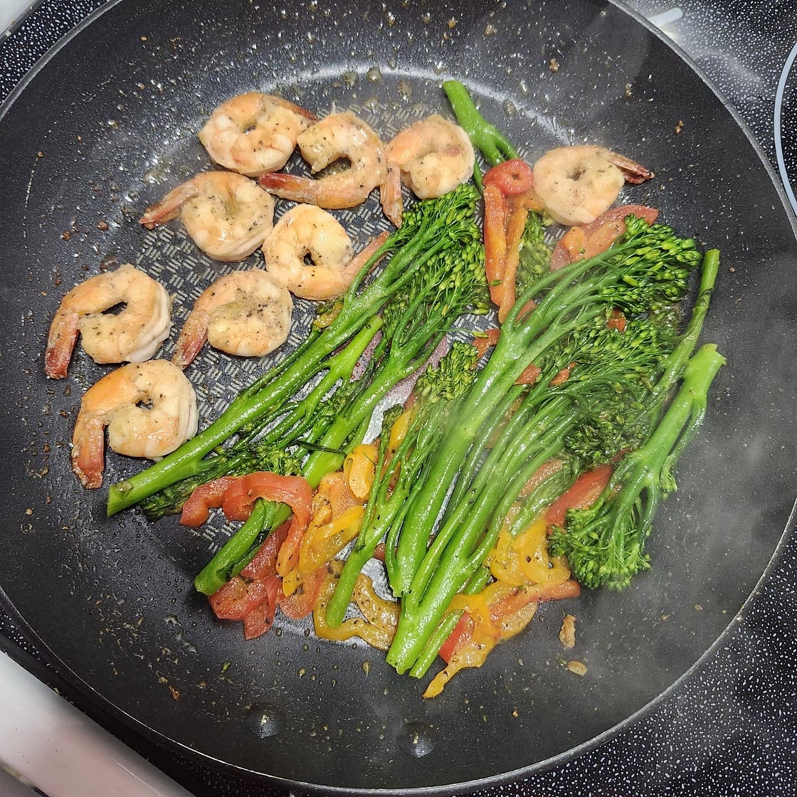 One-Pot Garlicky Shrimp & Broccoli