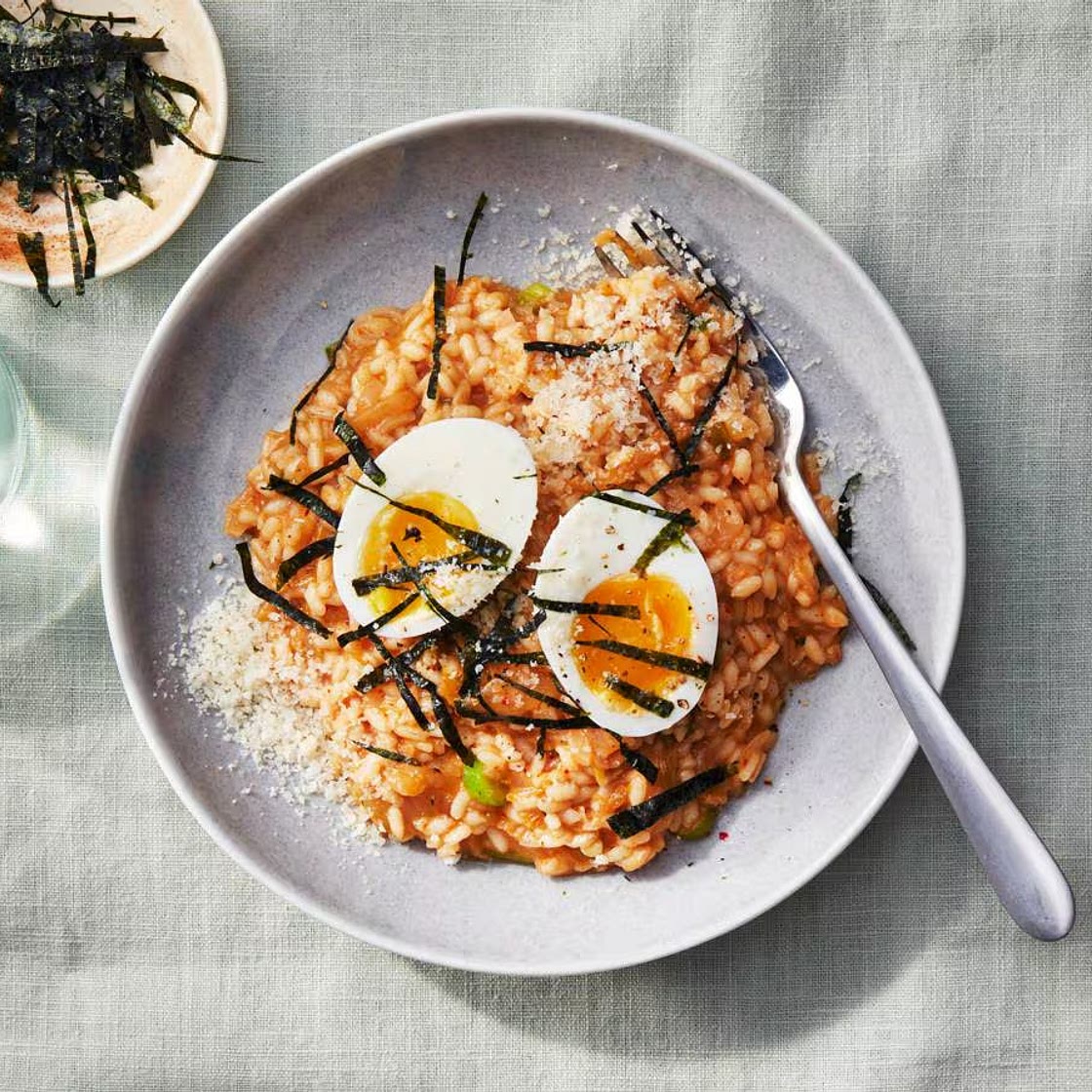 Kimchi-risotto